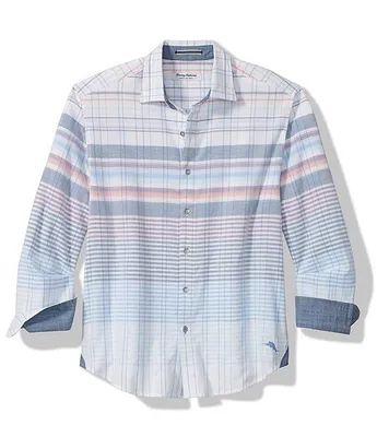 Tommy Bahama Coastline Cord Horizon Lines Long Sleeve Woven Shirt
