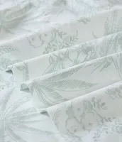Tommy Bahama Pen And Ink Palm Green Cotton Percale Printed Sheet Set