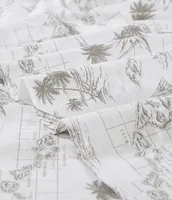 Tommy Bahama Vintage Map Cotton Percale Printed Sheet Set