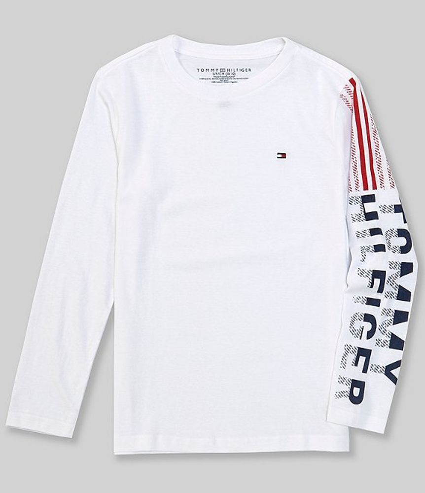 teknisk På forhånd mulighed Tommy Hilfiger Big Boys 8-20 Long-Sleeve Blast Off Americana Tee | Green  Tree Mall