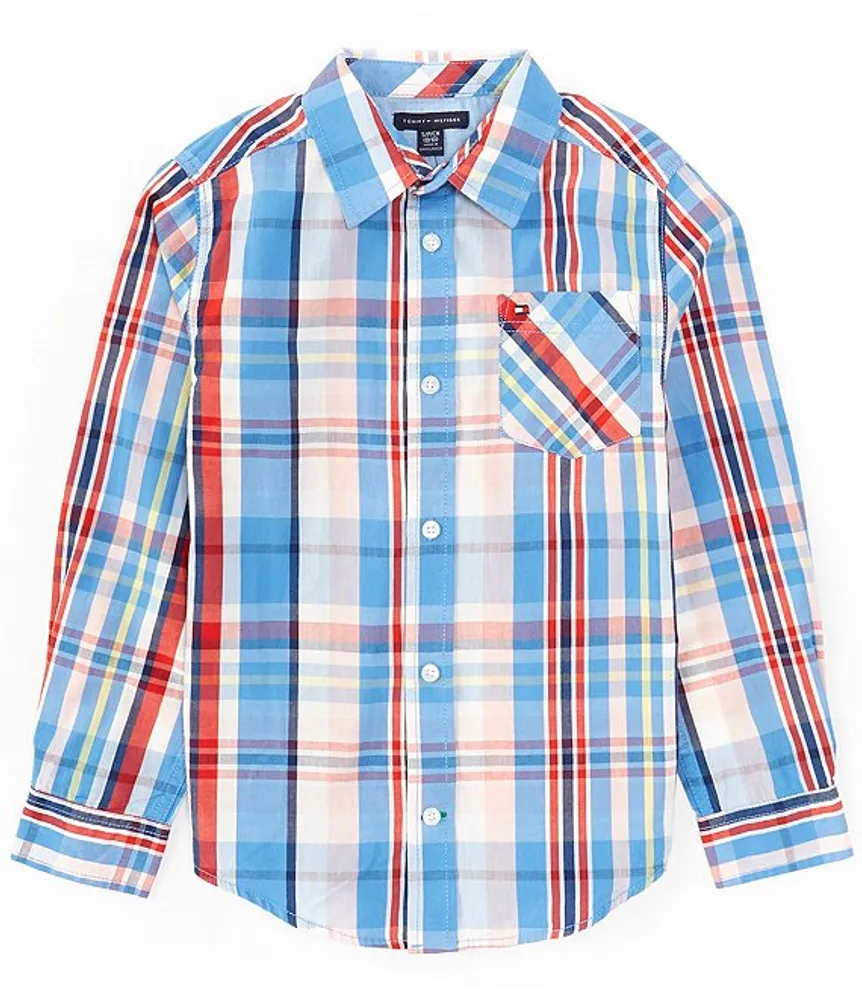 Tommy Hilfiger Big Boys 8-20 Long-Sleeve Plaid Woven Shirt