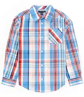 Tommy Hilfiger Big Boys 8-20 Long-Sleeve Plaid Woven Shirt