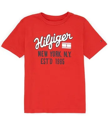 Tommy Hilfiger Big Boys 8-20 Short Sleeve Scripted Graphic T-Shirt