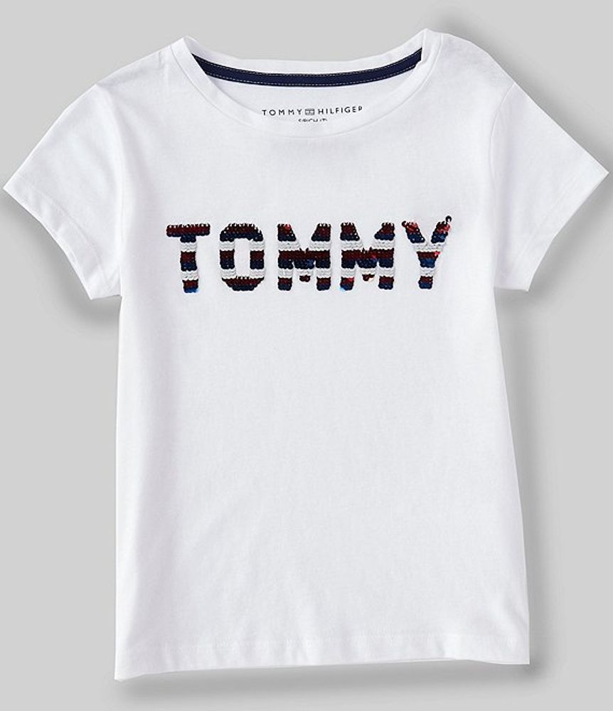 Tommy Hilfiger Big Girls 7-16 Sequin-Embellished Logo | Green Mall