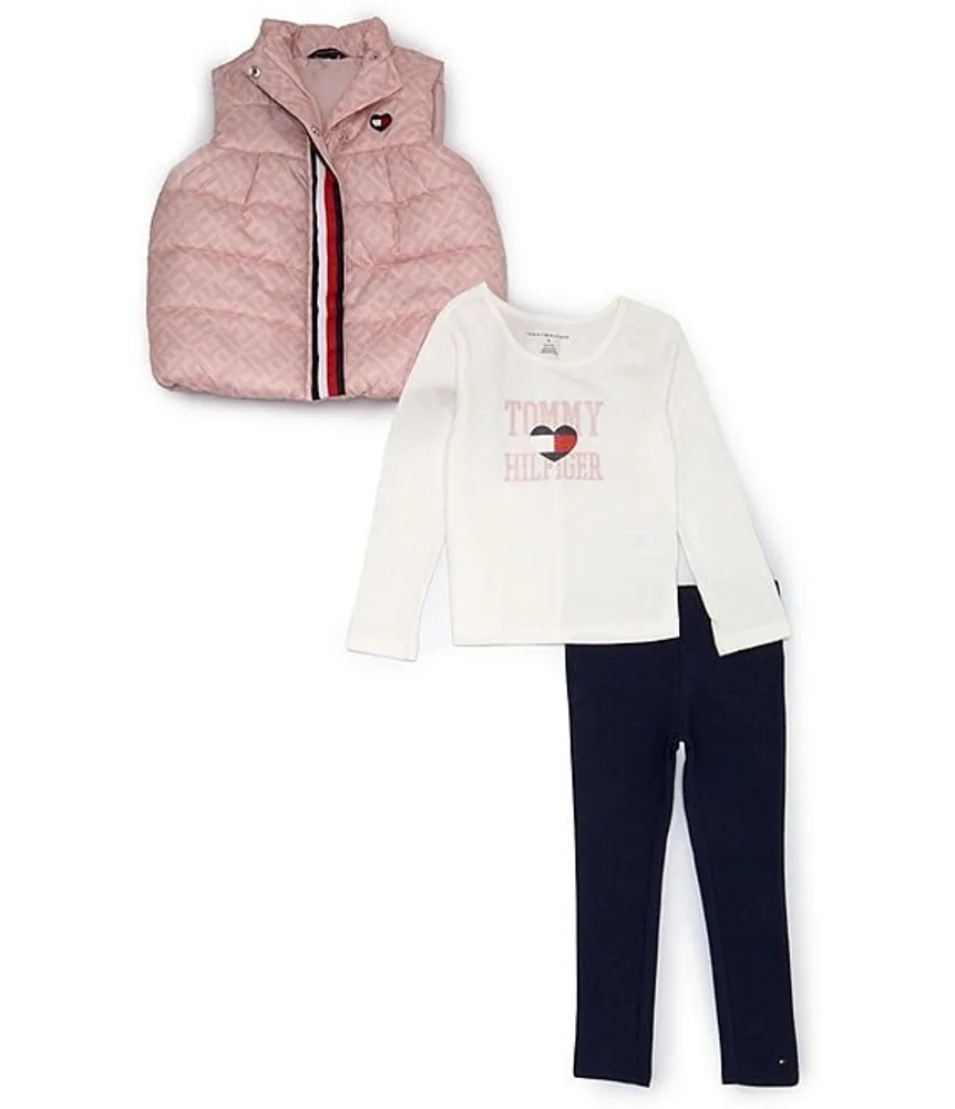 Calvin Klein Girls 2T-4T Hooded Jogger Set - 2T / Pink