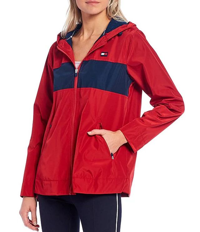 Tommy hilfiger colorblock windbreaker womens Clearance