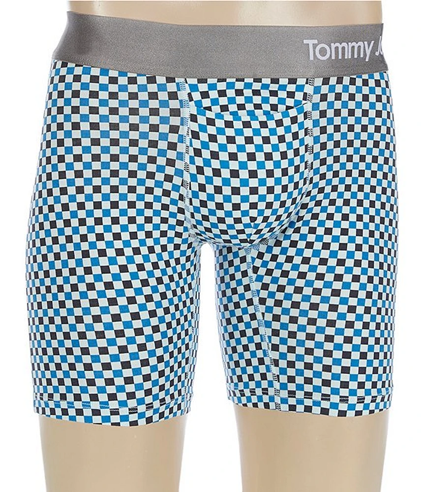 Tommy John Cool Cotton Checked 6#double; Inseam Boxer Briefs