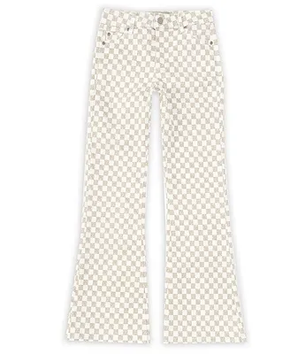 Tractr Big Girls 7-16 Checkered Flare Pants