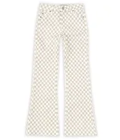 Tractr Big Girls 7-16 Checkered Flare Pants