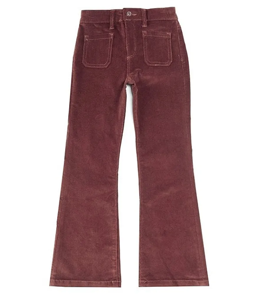 Tractr Big Girls 7-16 Corduroy Patch Pocket Flare Pant