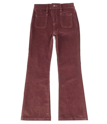 Tractr Big Girls 7-16 Corduroy Patch Pocket Flare Pant