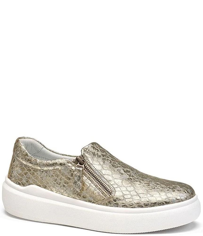 Trask Luna Metallic Croc Embossed Leather Platform Sneakers | The Shops at  Willow Bend