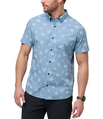 TravisMathew Dine & Drive Short Sleeve Woven Shirt