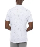 TravisMathew Performance Stretch Splatter Print Short Sleeve Polo Shirt