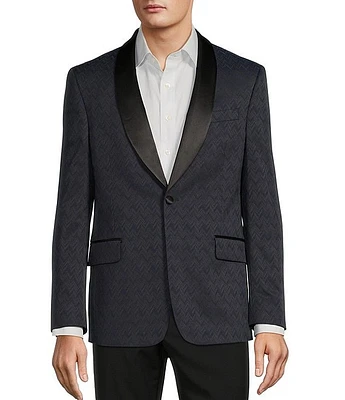 Tre Vero Modern Fit Herringbone Pattern Suit Jacket