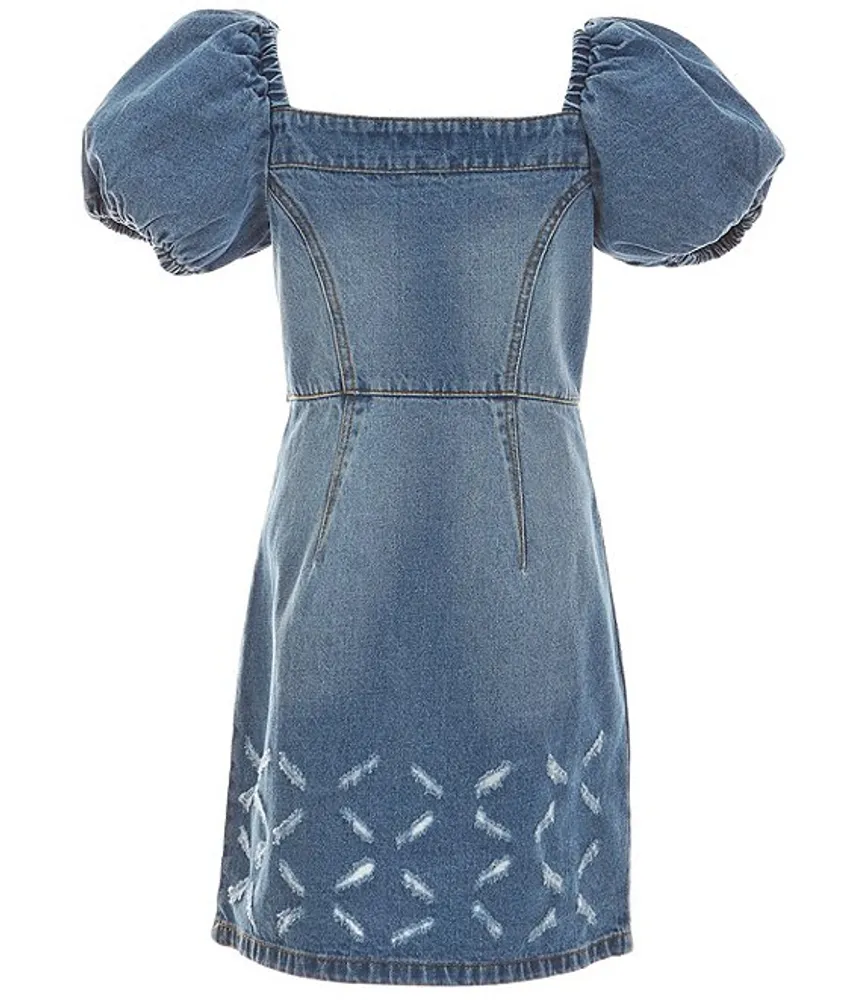 Truce Big Girls 7-16 Cap Sleeve A-Line Denim Dress