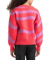 Truce Big Girls 7-16 Long Sleeve Swirl Pullover Sweater