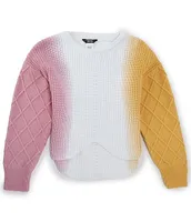 Truce Big Girls 7-16 Long-Sleeve Color Block Sweater