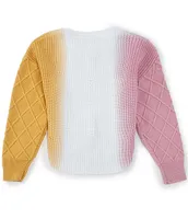 Truce Big Girls 7-16 Long-Sleeve Color Block Sweater