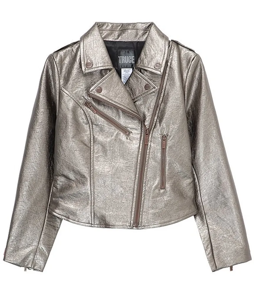 Truce Big Girls 7-16 Metallic Motto Jacket