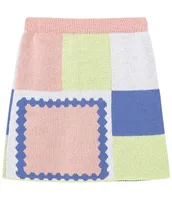 Truce Big Girls 7-16 Patchwork Crochet Knit A-Line Skirt