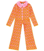 Truce Big Girls 7-16 Printed Top With Faux Fur Collar & Pant Set