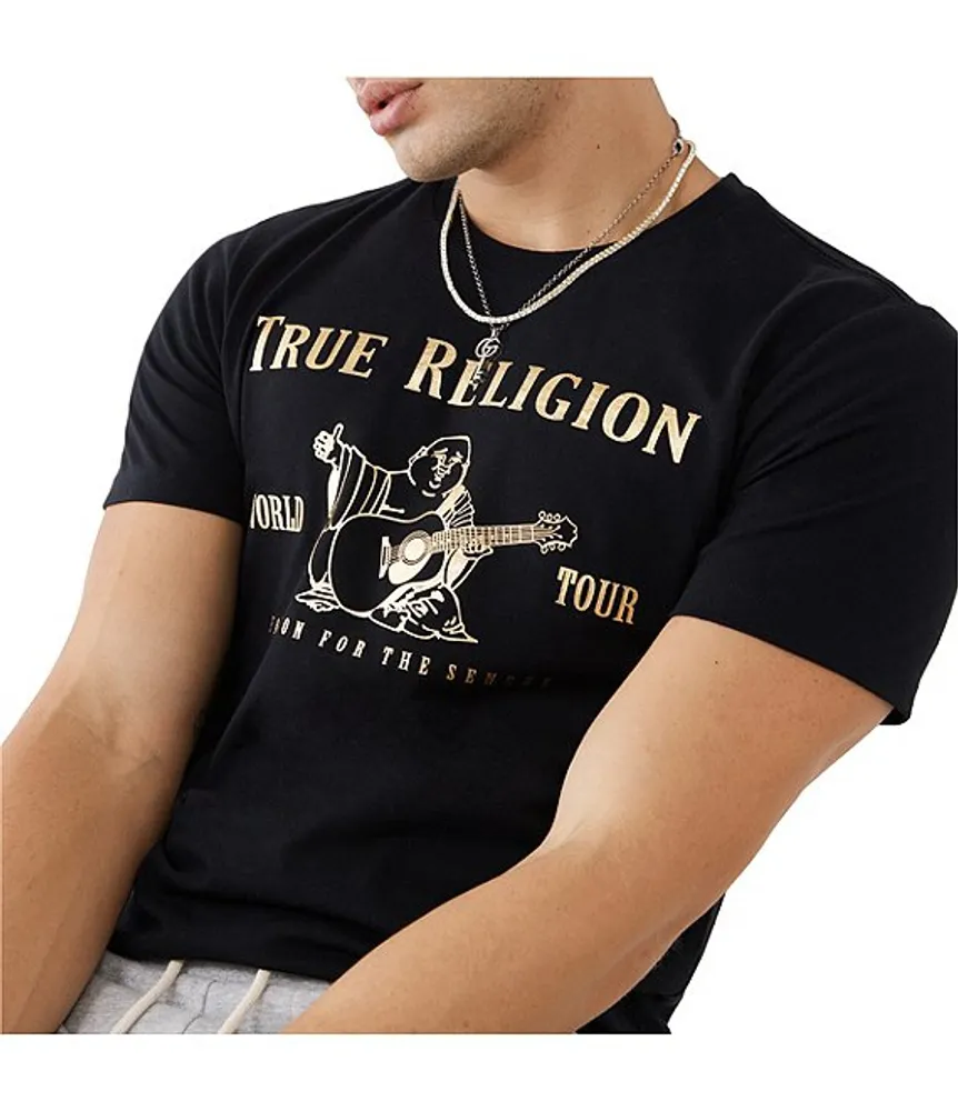 True Religion Metallic Buddha Short-Sleeve Graphic T-Shirt