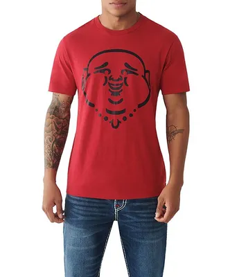 True Religion Short Sleeve Matte Foil Buddha T-Shirt