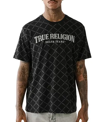 True Religion Short Sleeve Relaxed Monogram Arch T-Shirt