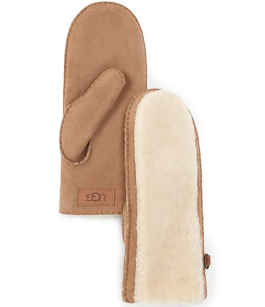 UGG Exposed Sheepskin Mitten Gloves