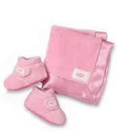 UGG Kids' Bixbee Crib Shoe And Lovey Blanket Washable Gift Set (Infant)