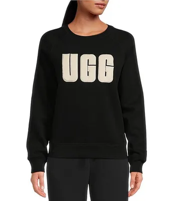 UGG® Madeline Fuzzy Logo Long Sleeve Coordinating Lounge Sweatshirt