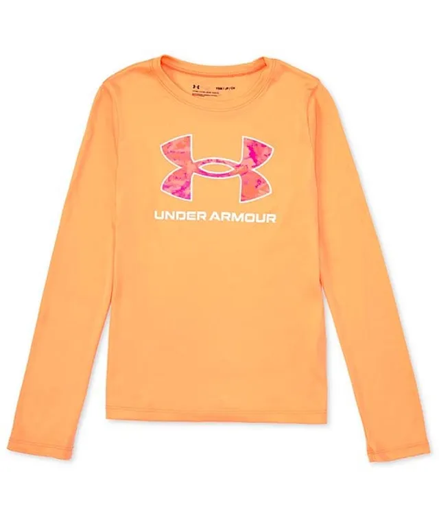 Under Armour Big Girls 7-16 Tech logo Long Sleeve Print T-Shirt