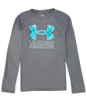 Under Armour Big Boys 8-20 Long Sleeve Tech Hybrid Fill T-Shirt