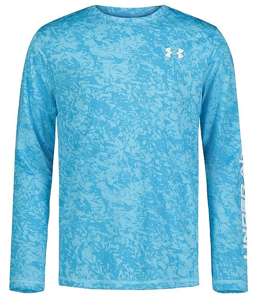 Under Armour Big Boys 8-20 Long Sleeve Undertow Logo UPF T-Shirt