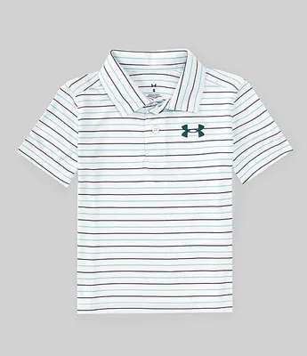 Under Armour Little Boys 2T-7 Short Sleeve Match Play Stripe Polo Shirt