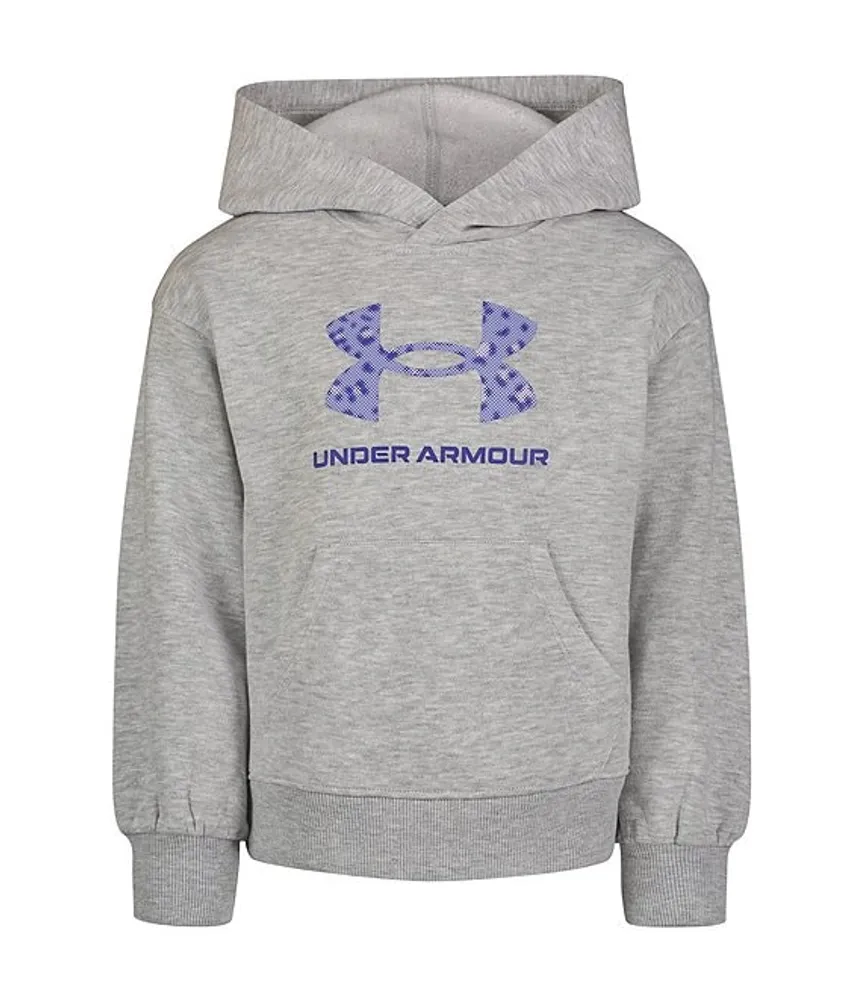 Under Armour Little Girls 2T-6X Long-Sleeve Spotted-Big-Logo