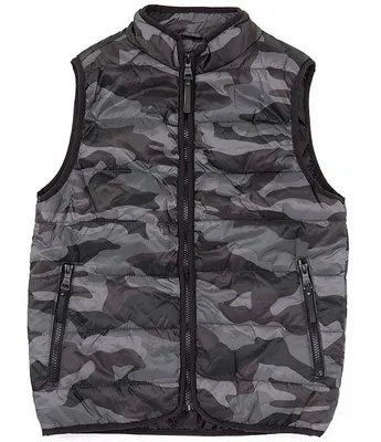 Urban Republic Big Boys 8-20 Sleeveless Camouflage Printed Puffer Vest