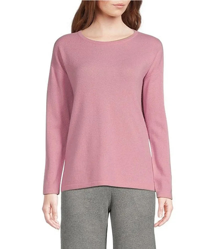 VAN WINKLE & CO. Oversized Cashmere Long Sleeve Crew Neck Coordinating  Lounge Top