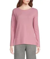 VAN WINKLE & CO. Oversized Cashmere Long Sleeve Crew Neck Coordinating Lounge Top