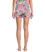 VAN WINKLE & CO. Woven Satin Floral Print Coordinating Sleep Shorts