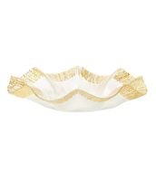 VIETRI Rufolo Glass Gold Platter