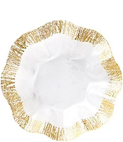 VIETRI Rufolo Glass Gold Platter