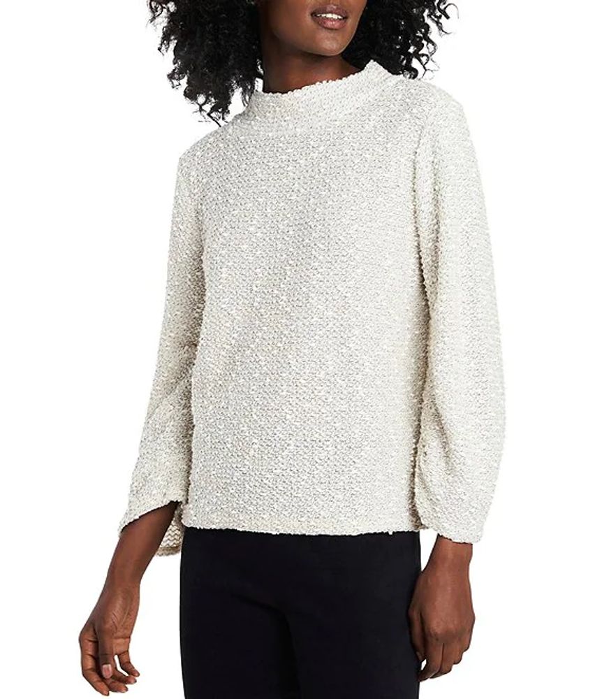 Vince Camuto Mock Neck Knit Boucle Long Sleeve Sweater | Green Tree Mall