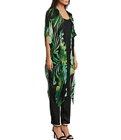Vince Camuto Oversized Palm Print Topper