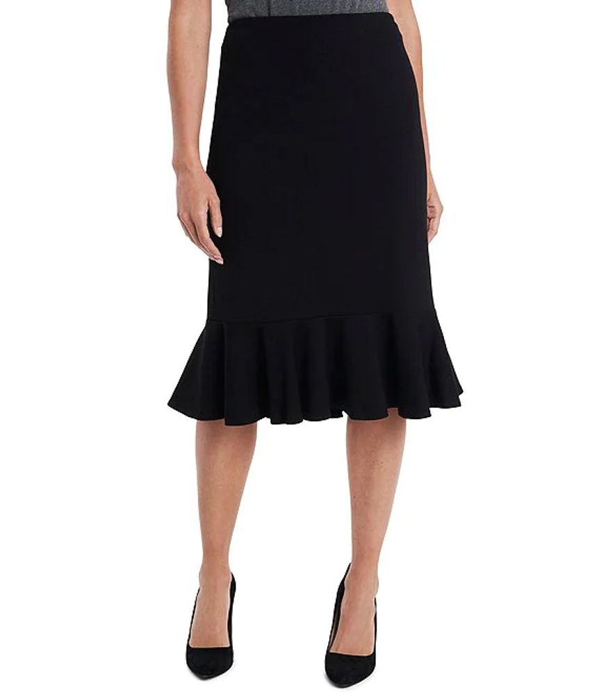 Vince Camuto Ponte Ruffled Pencil Skirt 