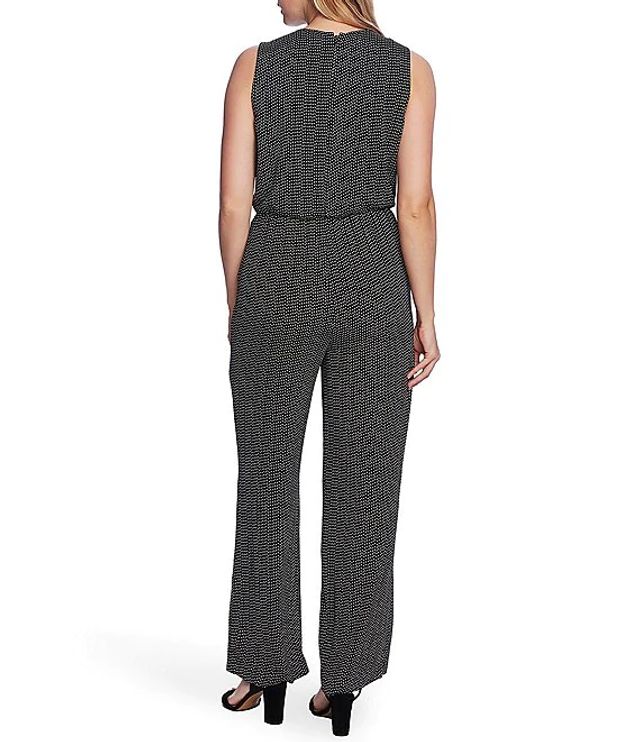 vince camuto tie front wide leg jumpsuit