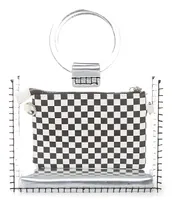 Vintage Havana Mini Molly Clear Checkered Pouch Stadium Cross-Body Bag