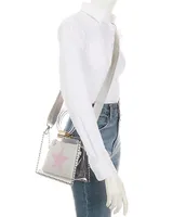 Vintage Havana Mini Molly Clear Glitter Pouch Stadium Cross-Body Bag
