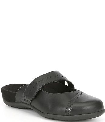 Allegra Leather Banded Mules